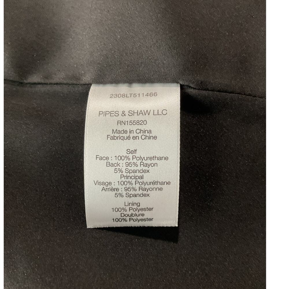 Veronica Beard Vegan Leather Black Beacon Blazer Size 0 - Picture 6 of 7